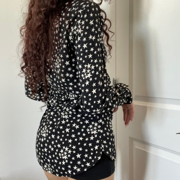 YSL Saint Laurent star print button up top - Picture 2 of 4